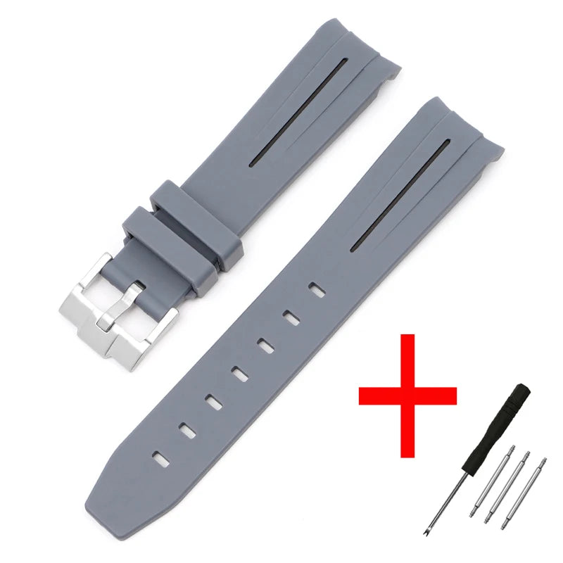 New 20mm for Moonswatch Rubber Watch Strap Curved End For Omega Joint Constellation Watchband Men Waterproof Sports Watch Band