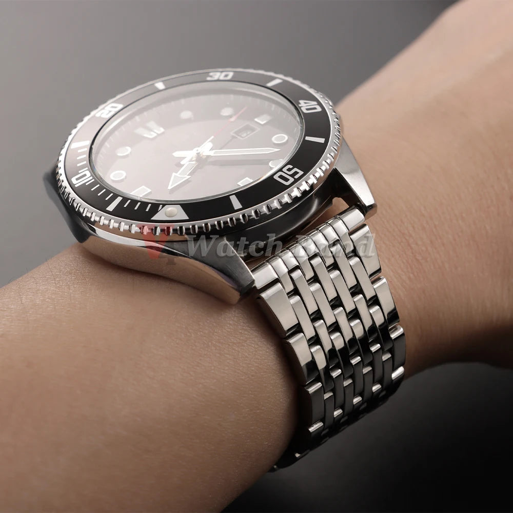 18/20/22mm Universal Adjustable Watchband for Rolex Diving Metal Belt Bracelet for Omega Solid Stainless Steel Strap for Seiko