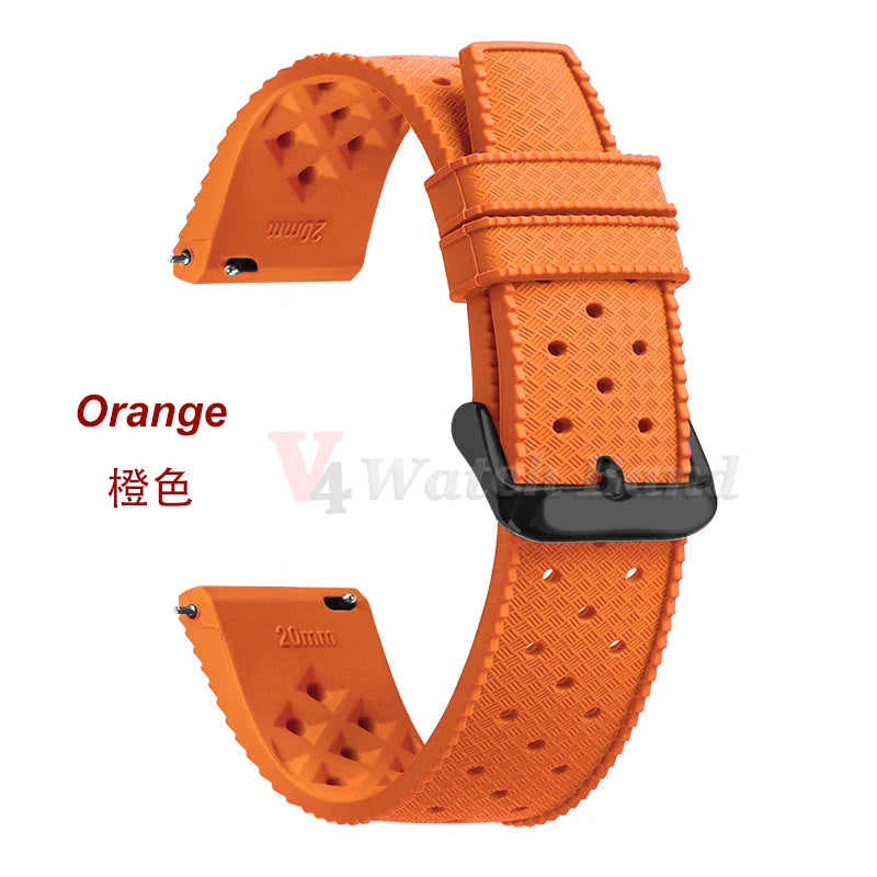 18/20/22mm Premium Grade Tropical Rubber Watch Strap for Fossil for Seiko Bands for Oris for Omega for S-eiko SRP7J1 Watch Bands