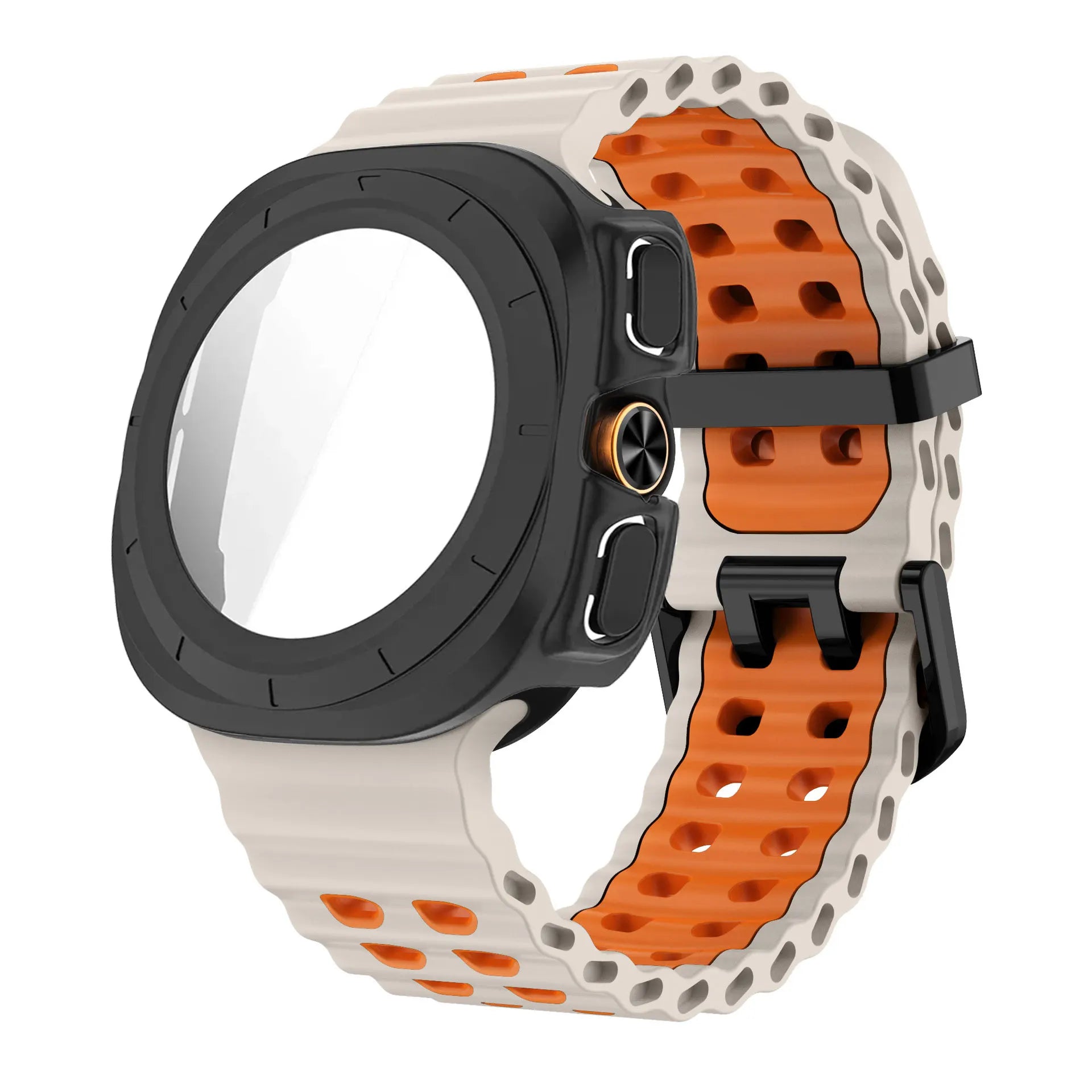 Screen Protector Case For Samsung Galaxy Watch Ultra 47mm PC Cover Ocean Strap For Galaxy Watch Ultra1 2 47mm 2025 Bracelet Band