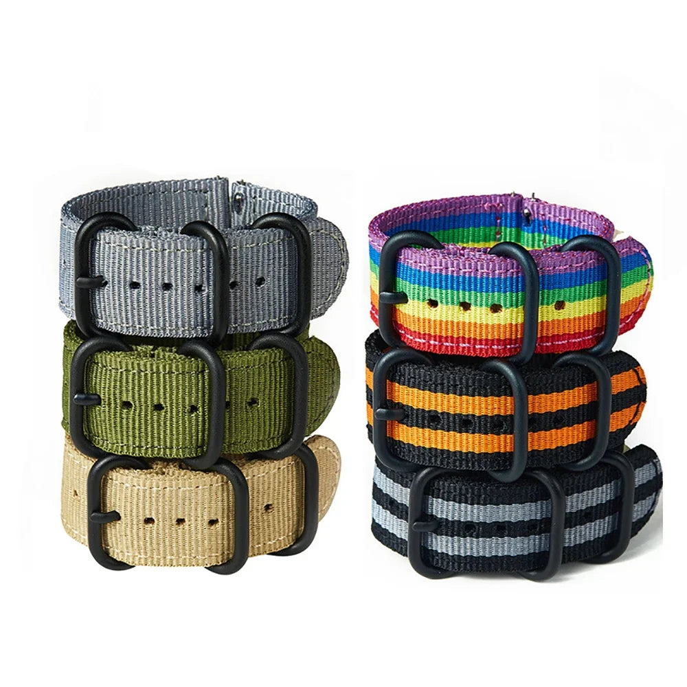18/20/22/24mm Straps for Tudor Durable Nylon for Omega Canvas Fabric Band for Seiko Men Military Sport Quick Release Bracelet