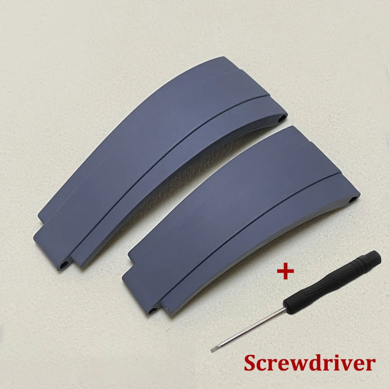 20mm Band for Rolex Watch Strap for Daytona Submariner DEEPSEA GMT Oyster Adjustable Rubber Silicone Bracelet with Screw Driver