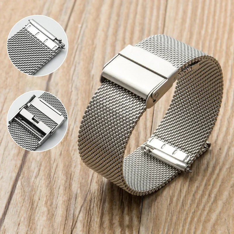0.6MM Mesh Watch Strap for Seiko for DW Watch Steel Milanese Strap 12 13 14 15 16 17 18 19 20 21 22 24mm Men Women Watch Band