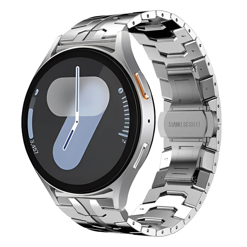 Metal Strap For Samsung Galaxy Watch 7 40/44mm Stainless Steel Band 20mm For Galaxy Watch 4/5/6 46mm Business Bracelet Wristband