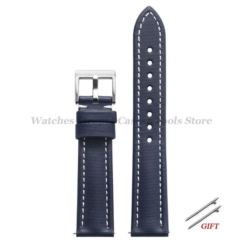 New Premium Sailcloth WatchBand 18/19/20mm 21mm 22mm for Rolex for Omega for Blancpain Quick Release Men Sport Replacement Strap