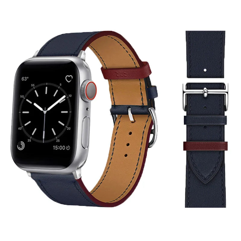 Vintage Leather Strap For Apple watch band 44mm 49mm 45mm 42mm 46mm 40mm correa bracelet iWatch series 7 8 6 SE ultra Watchband