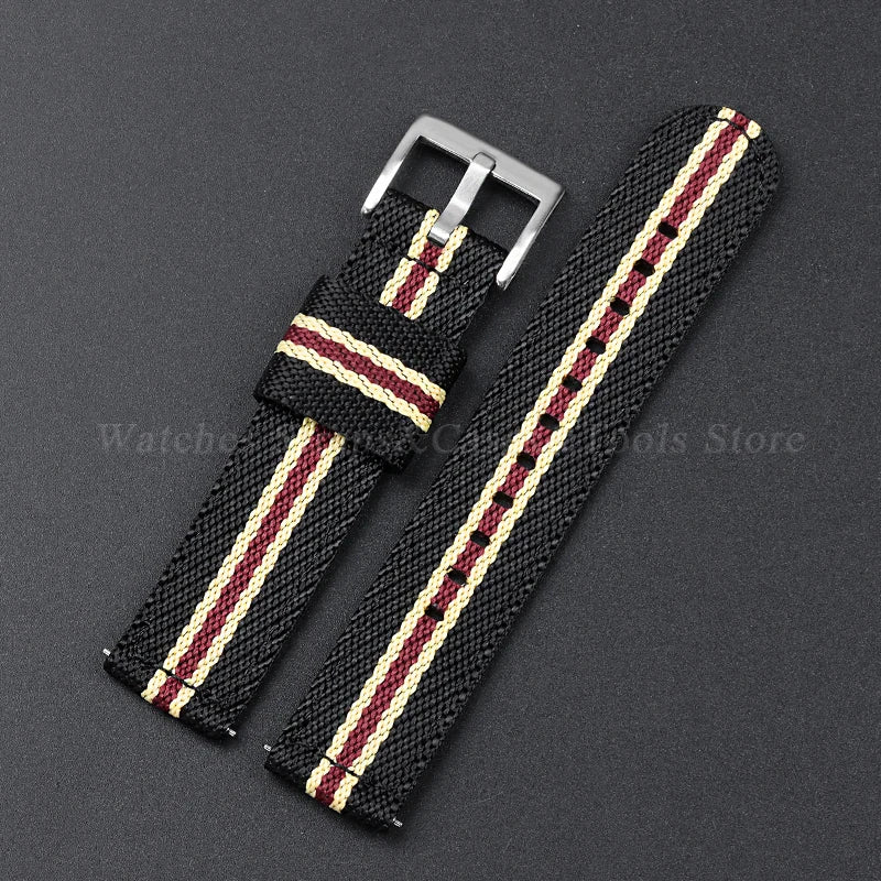 20mm 22mm Nylon Watch Strap Thicken Watchband Fabric for Military Wristband for Tudor for Seiko Canvas Replacement Watch Straps