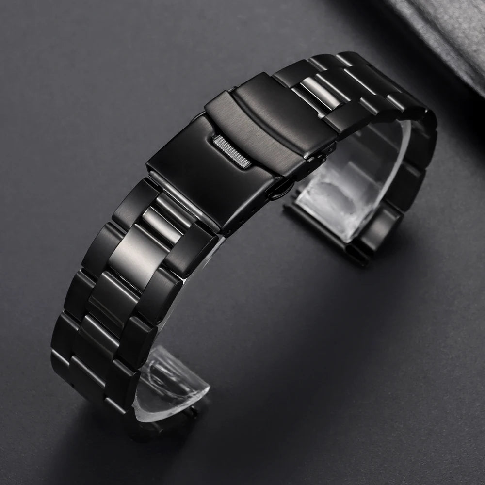 Universal Watchband for Rolex Diving Metal Belt Bracelet for Omega 20mm 22mm 24mm 26mm 28mm Solid Stainless Steel Strap ForSeiko