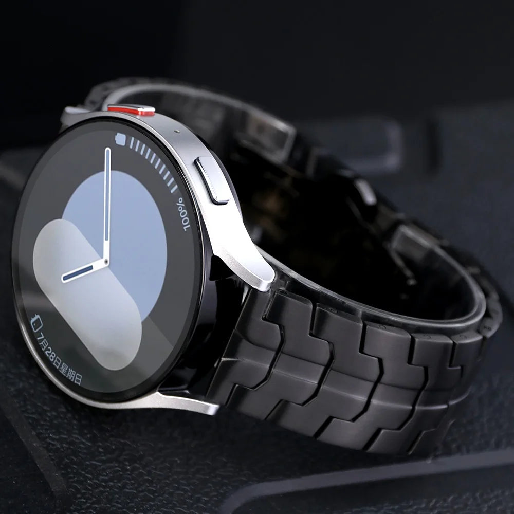 Metal Strap For Samsung Galaxy Watch 7 6 5 4 40 44mm 5pro 45mm Band Stainless Steel Business Metal For Omega MoonSwatch Correa