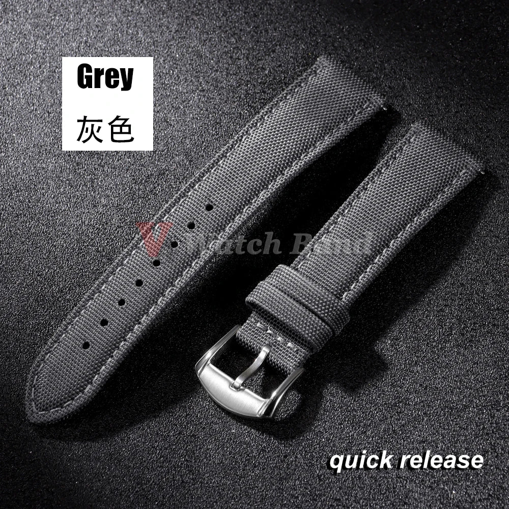 20mm 22mm Nylon Watch Band for Seiko Army Military Canvas Woven Nylon Strap Quick Release Wristband Men's Sport Watch Bands