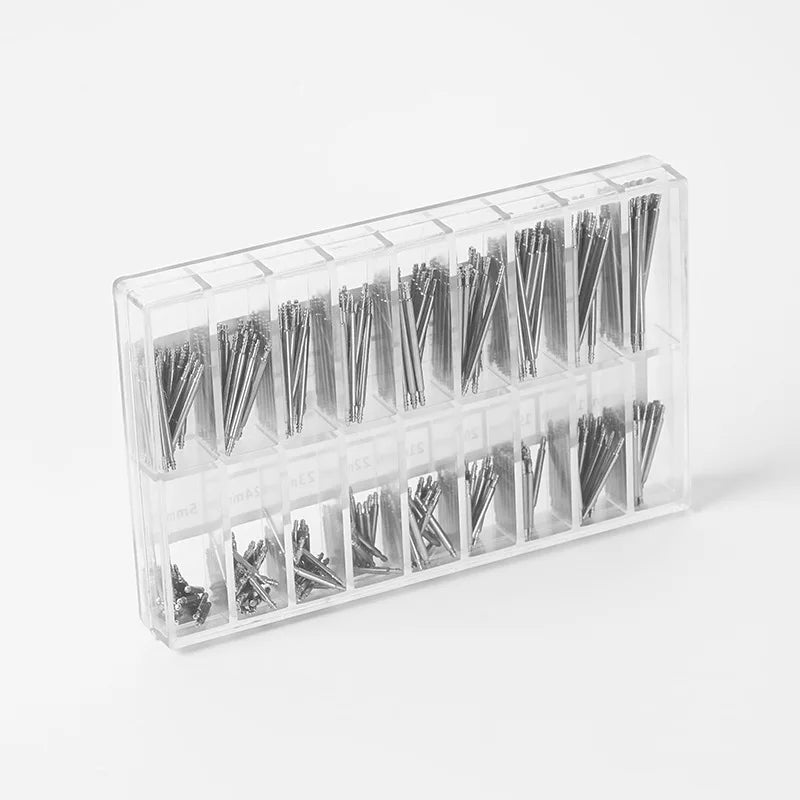 270 360pcs/set Strainless Steel Spring Bars Pins Dia 1.5/1.8mm Length 8mm-25mm/6mm-23mm Watchband Strap Belt Watch Repair Tools