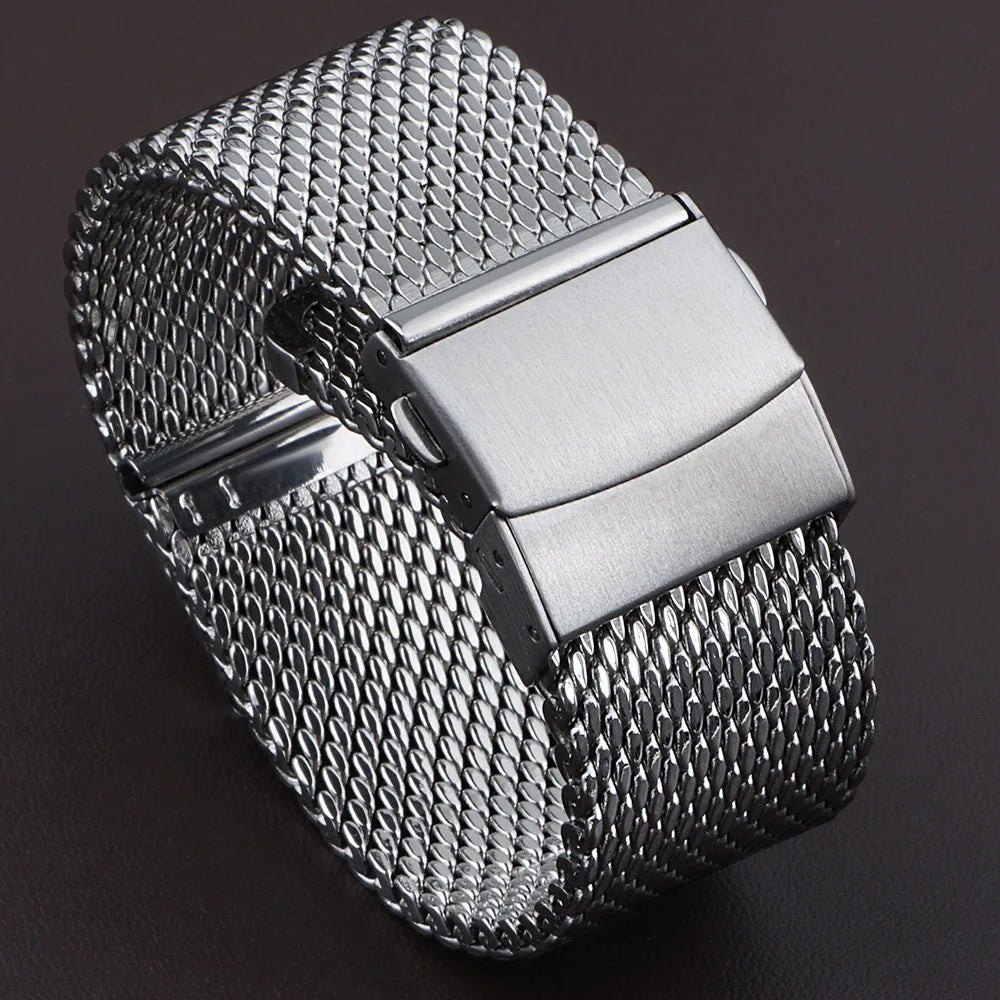 Milanese Watchbands for IWC 18mm 20mm22mm Watch Band for Seiko Strap 1.0mm 0.6mmshark Mesh Bracelet Stainless Steel Wristband