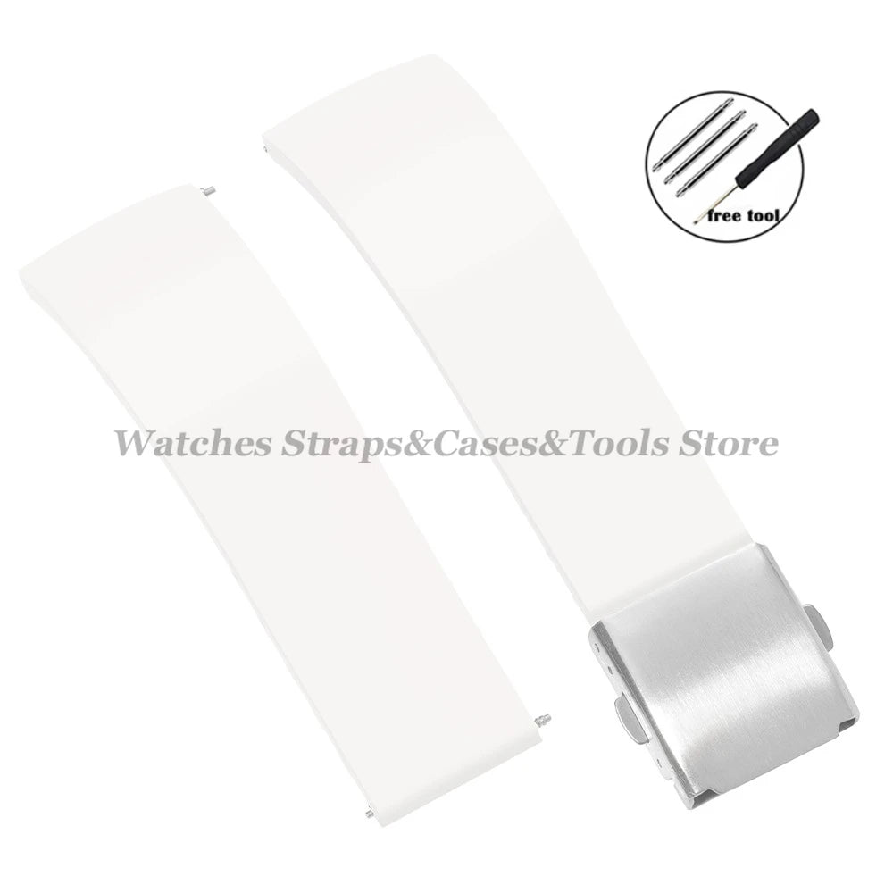 18mm 20mm 22mm 24mm Silicone Watch Strap for Rolex for Seiko Quick Release Bracelet Waterproof Rubber Strap Men Sport Wrist Band