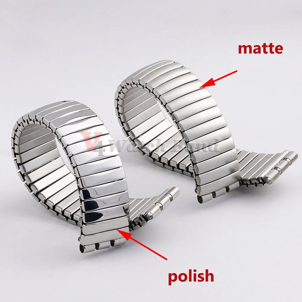 Elastic Metal Watch Band for Swatch 20mm 17mm Watch Strap Stretch Expansion Stainless Wrist Strap Men Women Bracelet Accessories