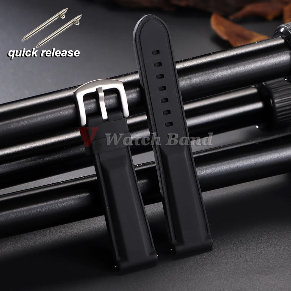 Silicone Watch Band Rubber Watch Strap 18mm 20mm 22mm 24mm Watch Strap Watch Replacement Watchband for Oris Seiko for Citizen