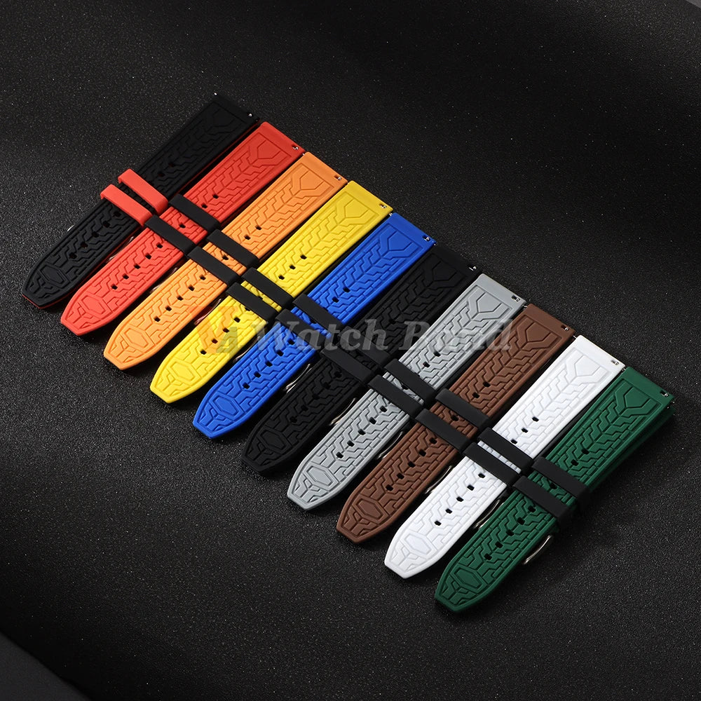 Silicone Watch Band 20mm 22mm 24mm Soft Quick Release Rubber Watch Straps for Samsung Galaxy for Garmin for Huawei Watch
