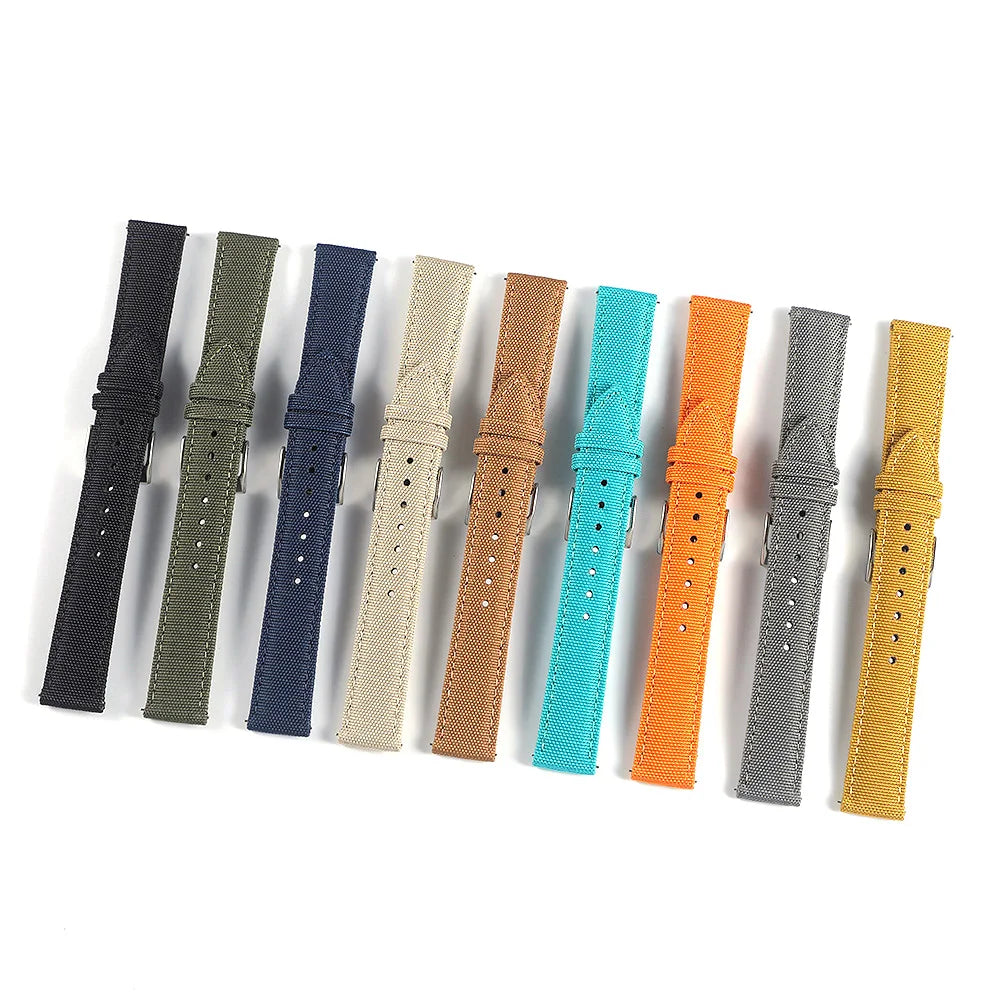 Waterproof Sailcloth Watch Band Quick Release Watch Strap 18mm 19mm 20mm 21mm 22mm 24mm Nylon Watchband for Blancpain for Omega