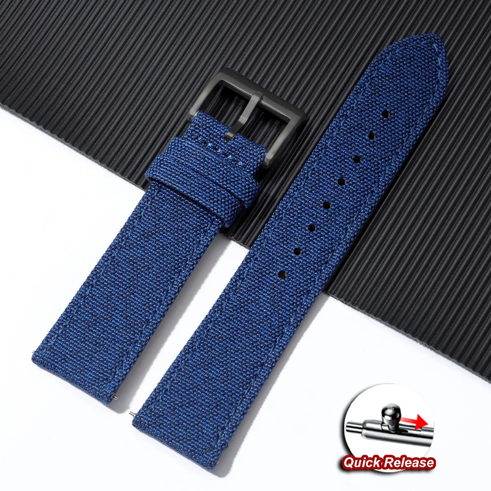 High Quality Quick Release Watch Band for Seiko Quick Release Watchband for Samsung Galaxy Watch 6/5/4 Canvas Universal Straps