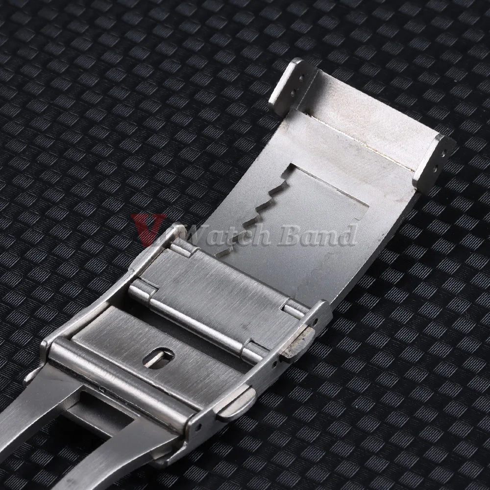 20/22mm Stainless Steel Watch Clasp 18mm  Brushed Extendable Adjustable Double Push Button Folding Safety Watch Buckle Accessory