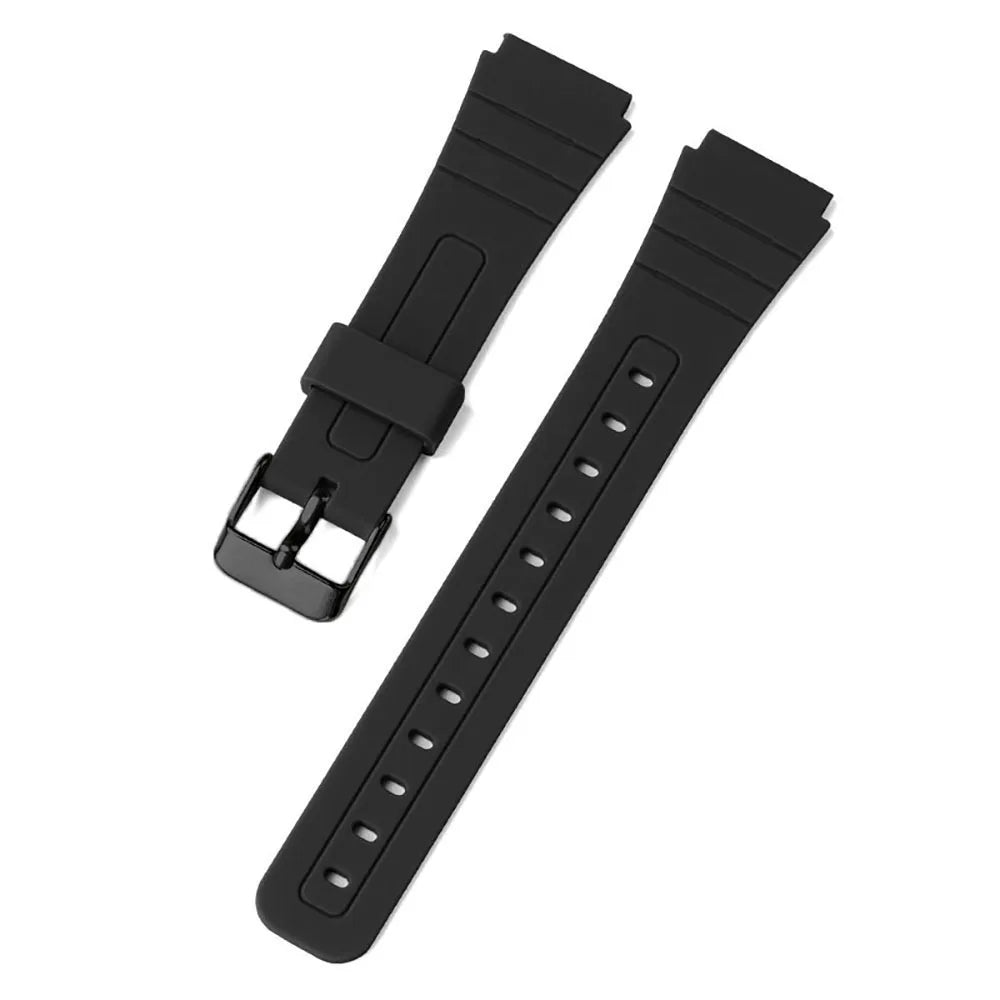 18mm Soft Silicone Watch Strap for Casio W800H SGW400 F91W F84 F105/108 A158/168 AE1200/1300 Band F-91W F84 F105 Resin Bracelet