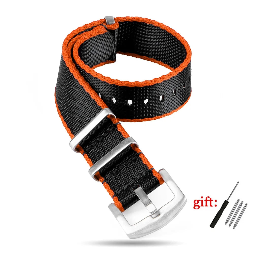Nylon Watch Strap for Seiko for Military Men Sport Watchband for Rolex Bracelet for Omega for Seamaster 300 Belt 18mm 20mm 22mm