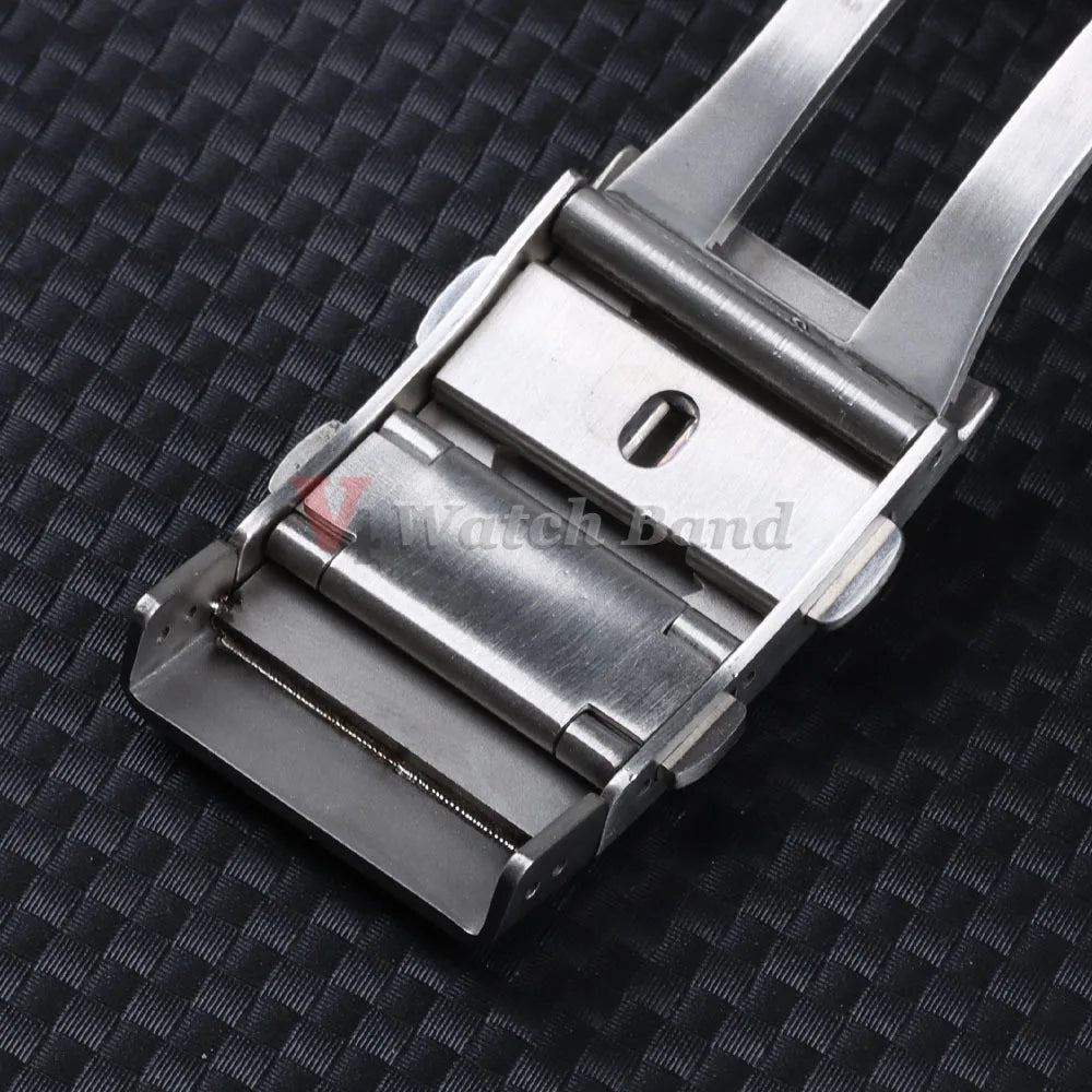 20/22mm Stainless Steel Watch Clasp 18mm  Brushed Extendable Adjustable Double Push Button Folding Safety Watch Buckle Accessory