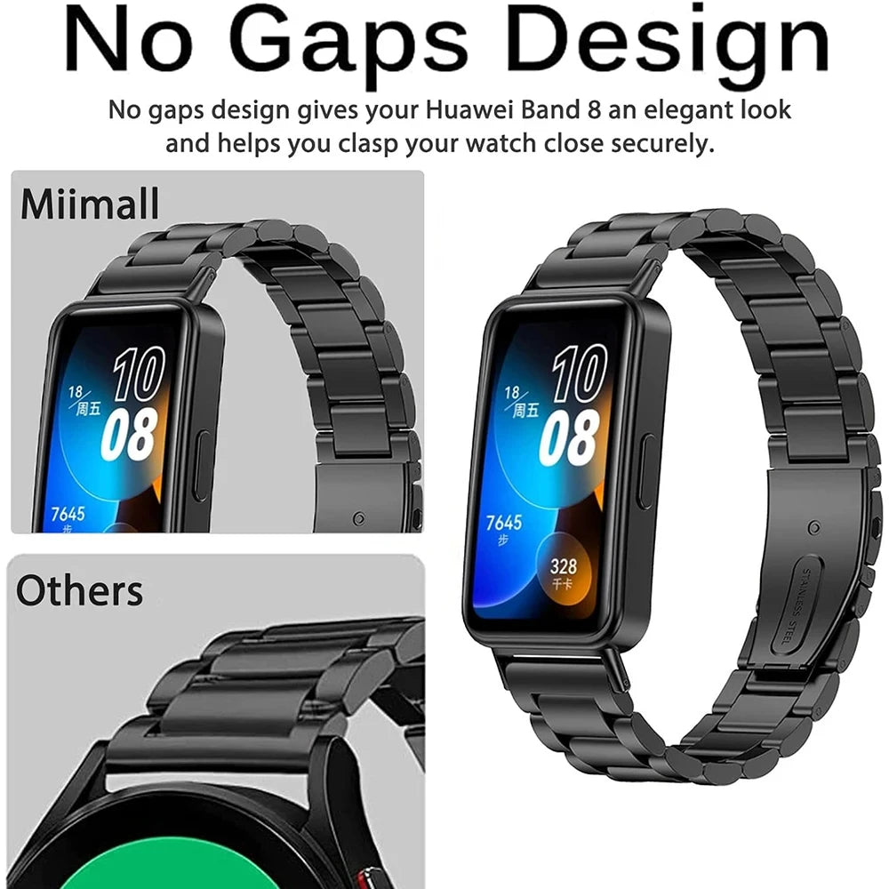 Stainless Steel Bracelet For Huawei Band 10 9 Watchband Metal Wristband For Huawei Band 8 Business Strap Replaceable Accessories