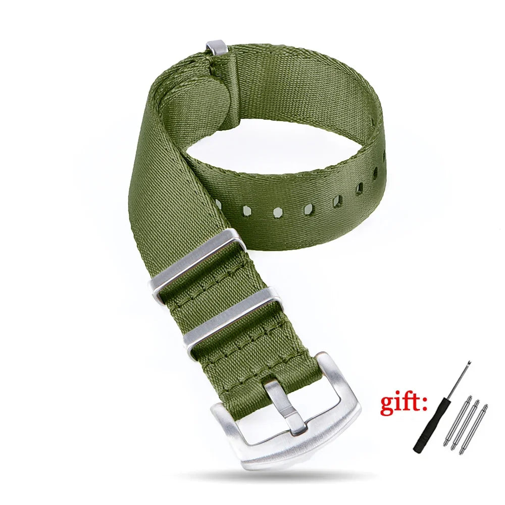 Nylon Watch Strap for Seiko for Military Men Sport Watchband for Rolex Bracelet for Omega for Seamaster 300 Belt 18mm 20mm 22mm