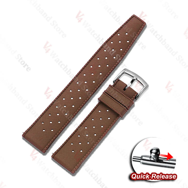 For Fossil for Seiko Bands 18/20/22mm Premium Grade Tropical Rubber Watch Strap for Oris for Omega for S-eiko SKX007 Watch Bands