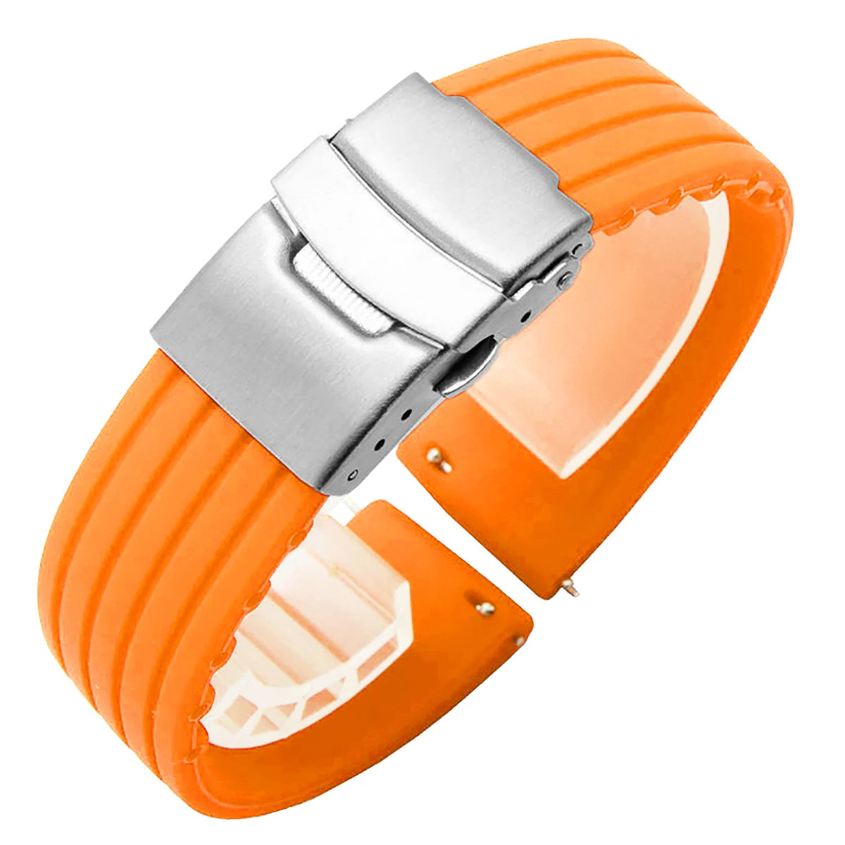 Watch Band For Seiko 18/20/22/24mm Tire Pattern Silicone Straps Rubber Universal Bracelet Quick Release Bracelet for Women Men