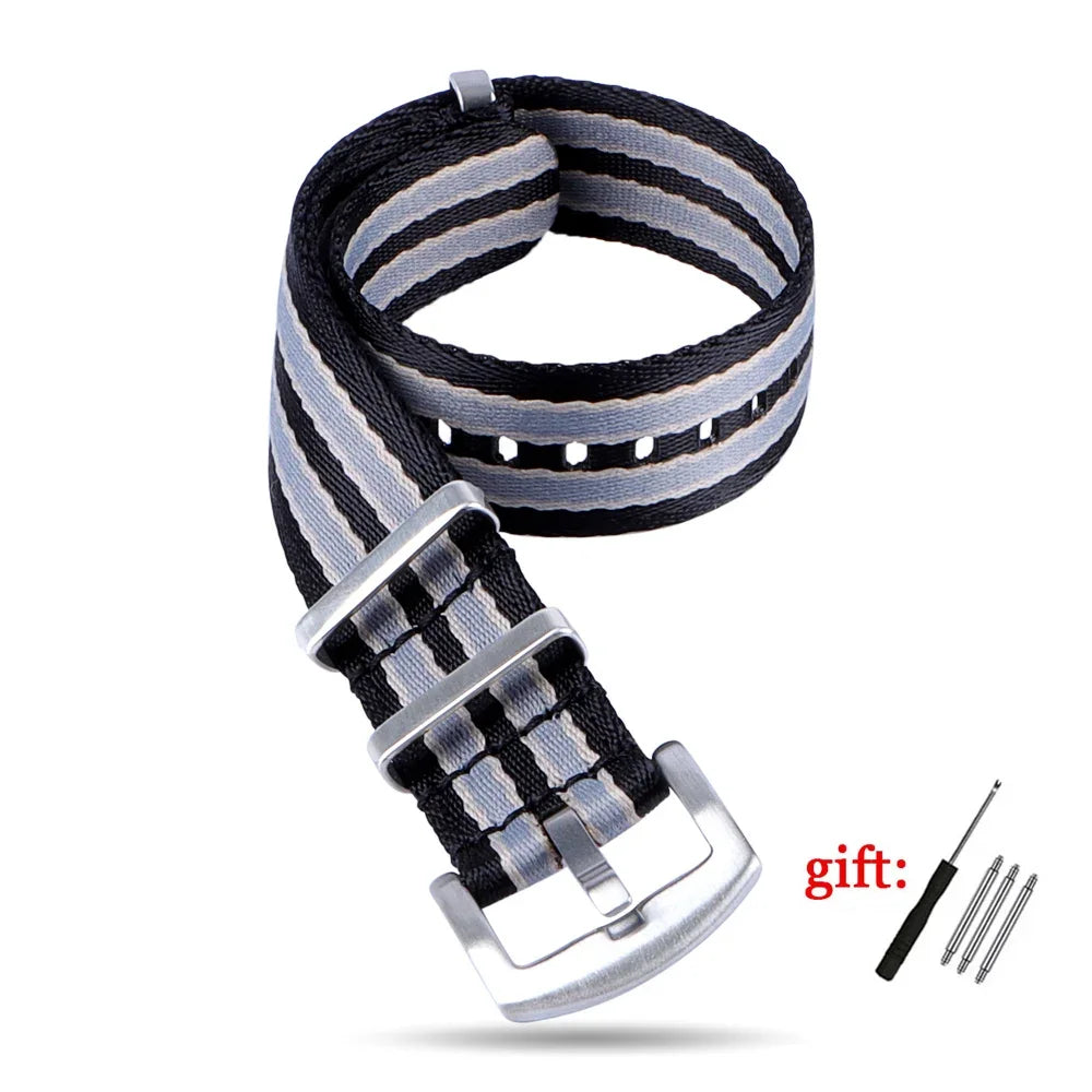 Nylon Watch Strap for Seiko for Military Men Sport Watchband for Rolex Bracelet for Omega for Seamaster 300 Belt 18mm 20mm 22mm