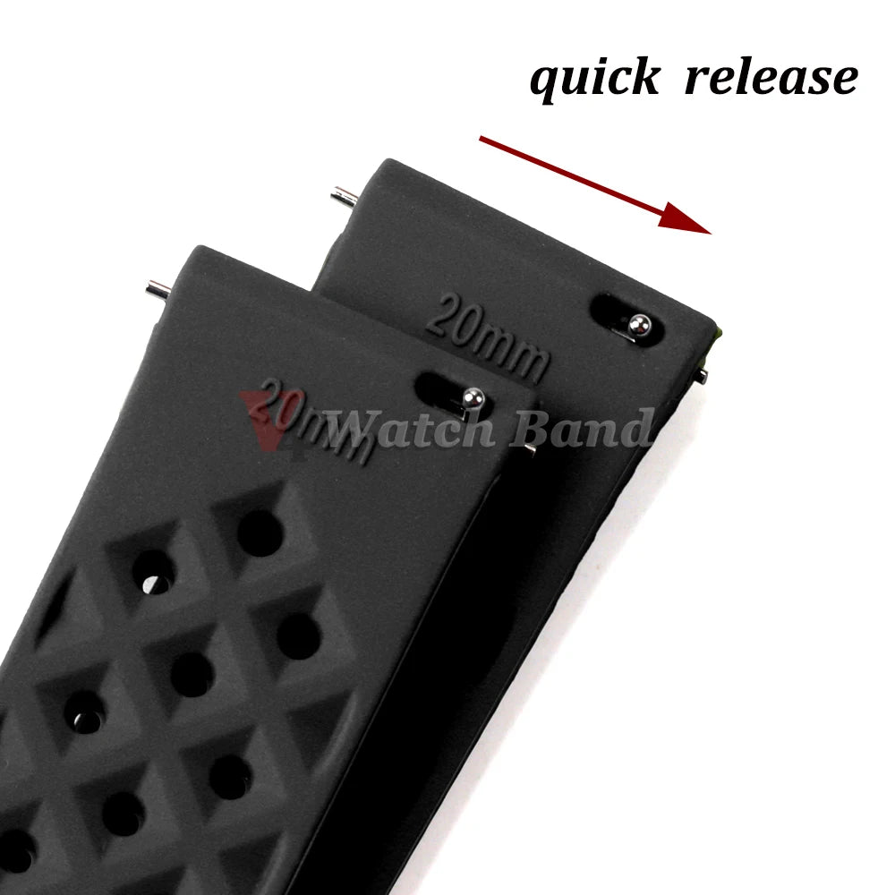 18/20/22mm Premium Grade Tropical Rubber Watch Strap for Fossil for Seiko Bands for Oris for Omega for S-eiko SRP7J1 Watch Bands