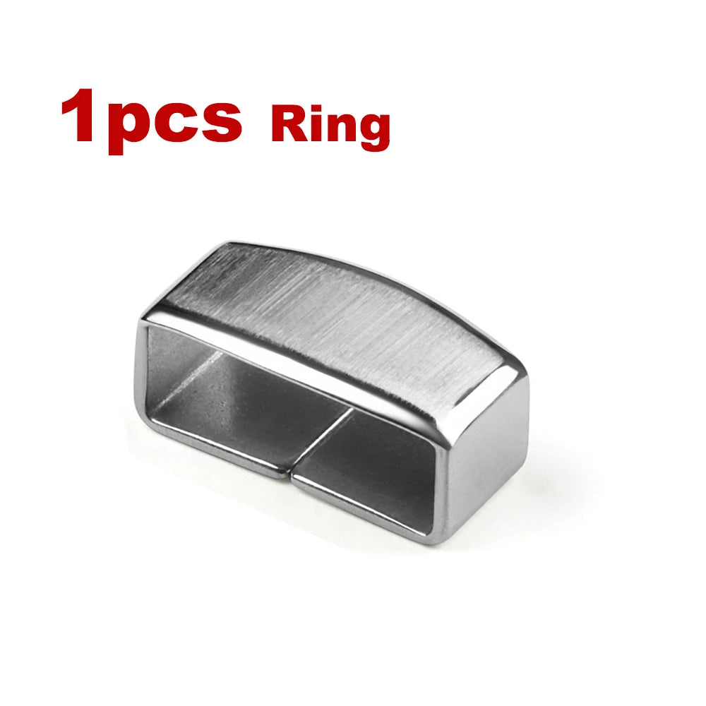 Stainless Steel Watch Buckle Ring for Seiko Band Heighten Keeper Metal Loop Holder 18mm 20mm Silver Pin Clasp Watch Acessories
