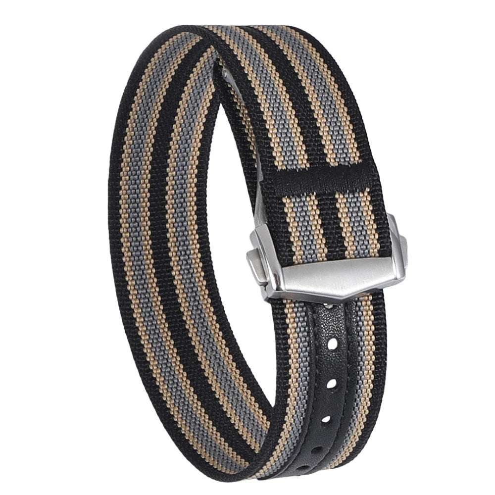 Folding Buckle Nylon Watch Band Canvas Watch Straps Bracelet Wristbelt 20mm 22mm Universal Sport Waterproof Watchband for Omega