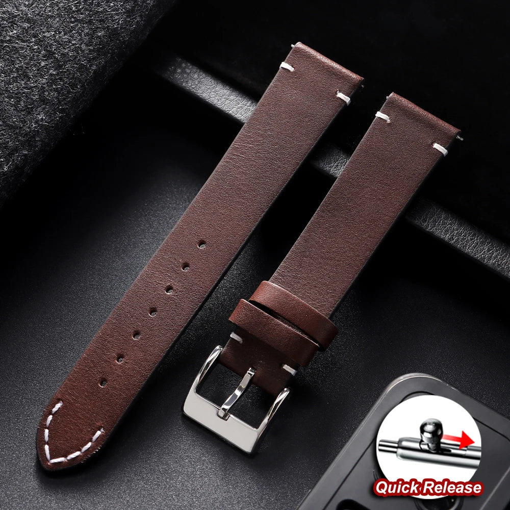 12/14/16/18/20/22/24mm Genuine Cowhide Strap for Seiko Watch Band for Omega for Panerai Bracelets 20mm 22mm 24mm Wristbelt Bands