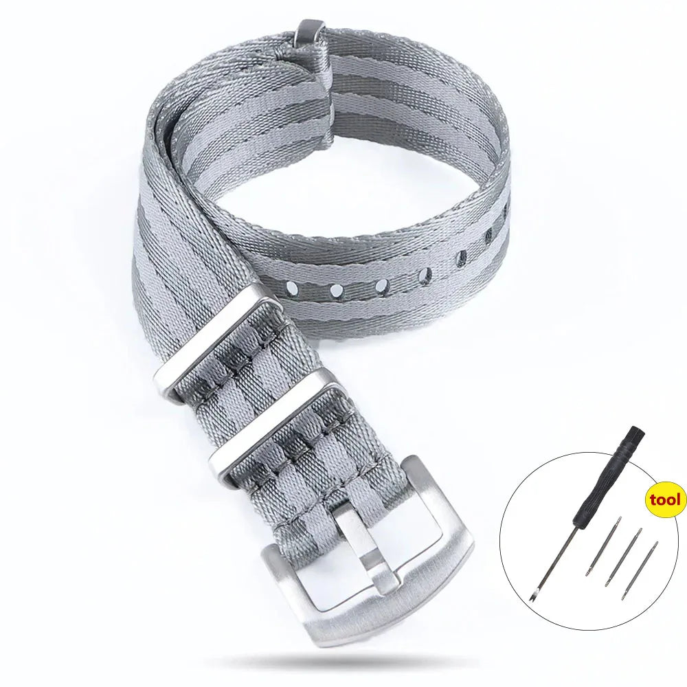 High Density Nylon Strap for Omega Seamaster 007 20mm 22mm Soft Nylon Bracelet for Seiko Military Watchband for Samsung Galaxy