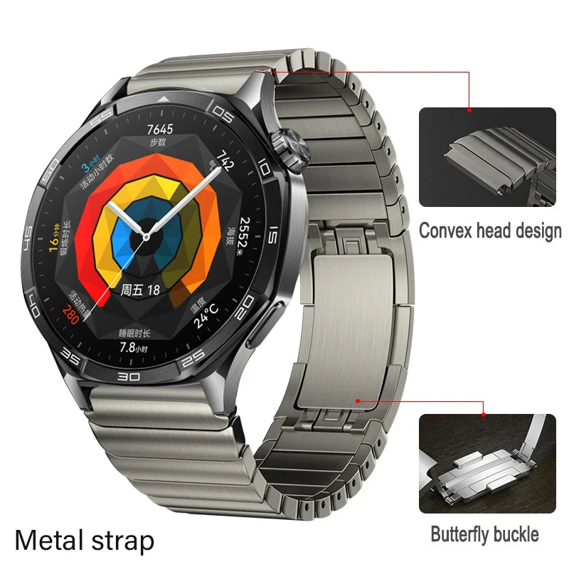 22mm Metal Band For Huawei GT5pro GT6 46mm Stainless Steel Strap For Huawei Watch GT6pro GT4 GT2e Watch 3 4pro Bracelet Correa