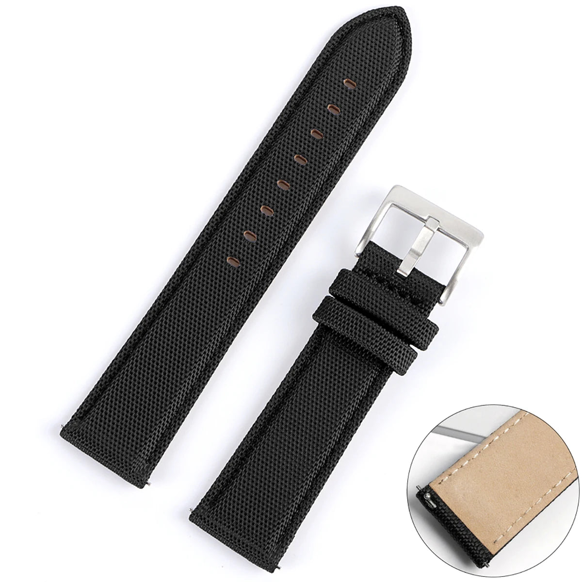 Nylon Leather Watch Strap for Seiko 22mm 20mm for Omega Belt for Casio Quick Release Watchband for Samsung Galaxy Watch 42/46mm