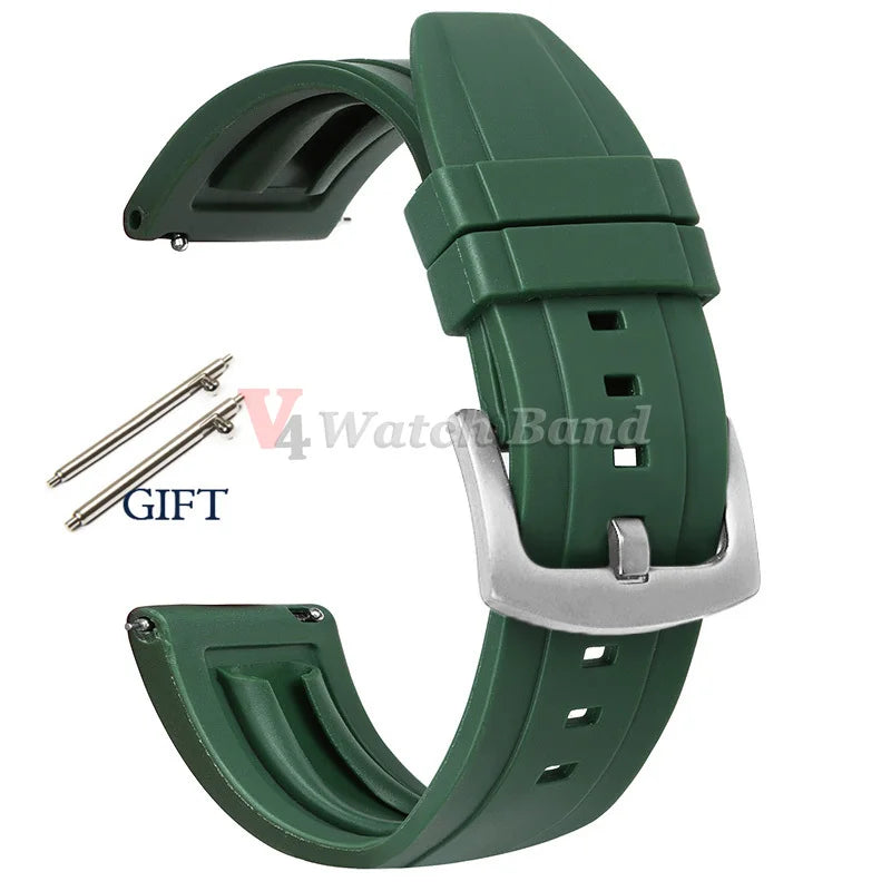 20mm 22mm 24mm Strap Silicone for Seiko Turtle Abalone Men Bracelet for Seiko 5 Skx Sports Rubber Wristband Quick Release Band