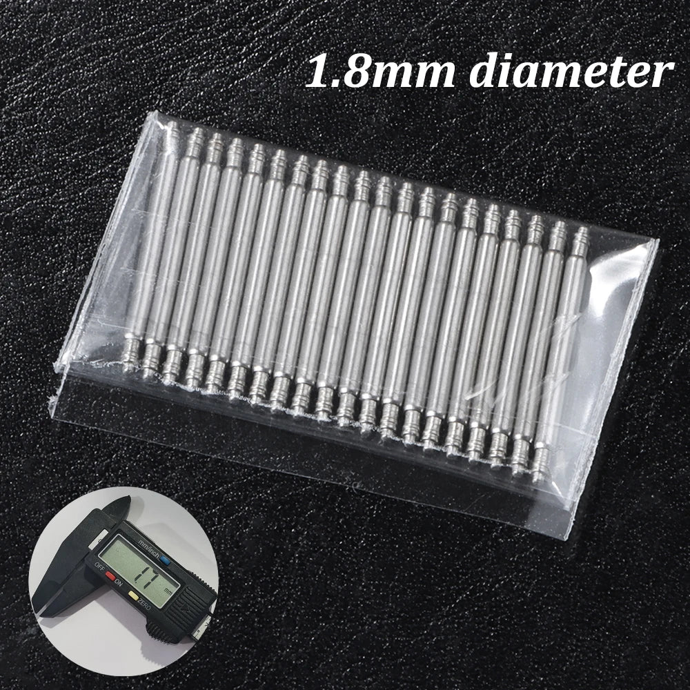 20pcs Dia 1.5mm 1.8mm Watch Band Spring Bars Links Pin 12 14 16mm 18mm 19mm 21mm 24mm 26mm Stainless 20mm 22mm  Watch Spring Bar