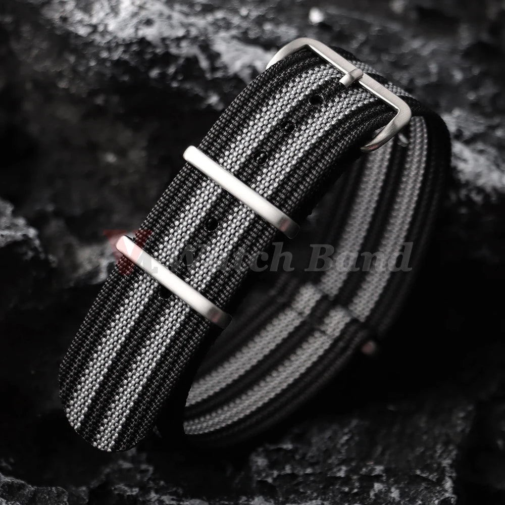 19mm 18mm 20mm 22mm New Ribbed Nylon Watchband Nylon Strap for Seiko Watches Accessories for Omega Military Watch Band Bracelets