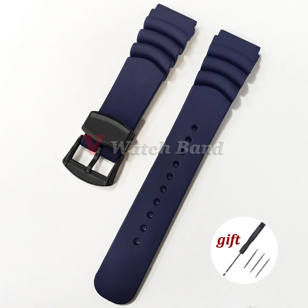 20mm 22mm Watchband Sport Bracelet for Seiko 5 skx007 skx013 Abalone Canned Prospex Resin Replacement Silicone Wristband