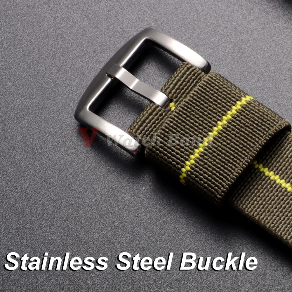 Elastic Strap Nylon Watch Band 20mm 22mm for Omega Army Woven for Seiko Wristband Quick Release Military Men's Sport Watch Band