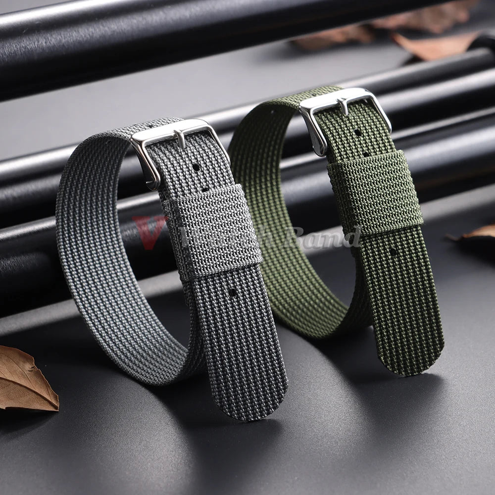 For Army Military Watch Band 18mm 20mm 22mm Ribbed Nylon Watch Strap for Swatch for Omega for Rolex for Seiko for Moonswatch