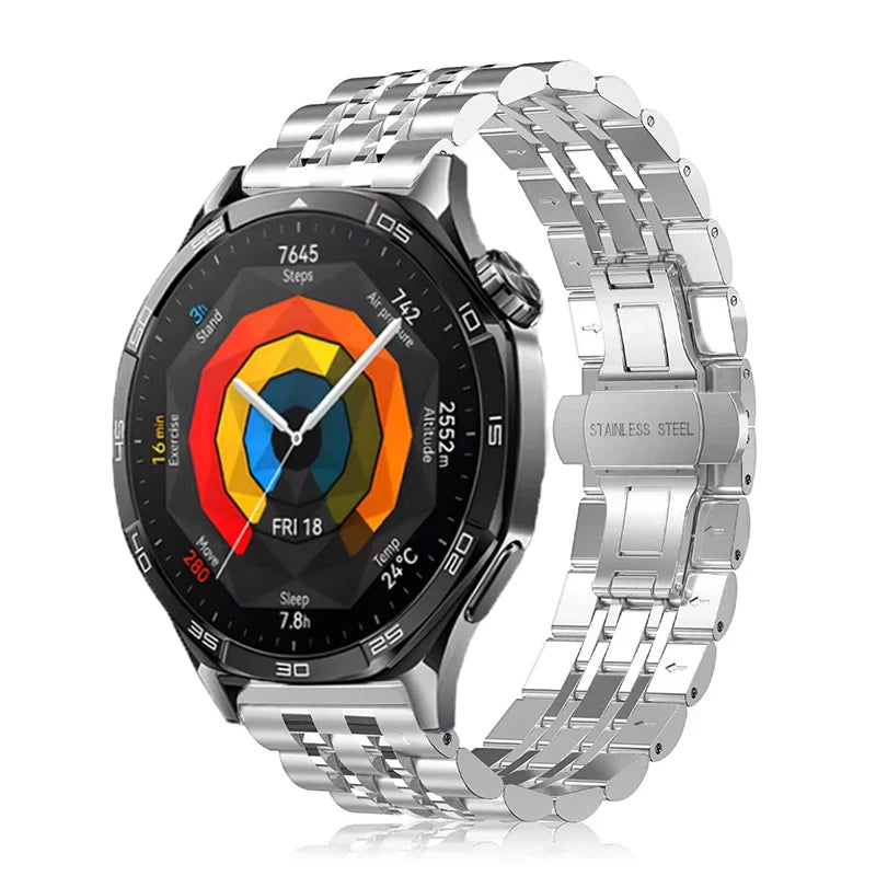22mm Stainless Steel Strap For Huawei Watch GT5 46mm Band Metal Business Bracelet For Huawei Watch GT4 46mm GT2e Watchband
