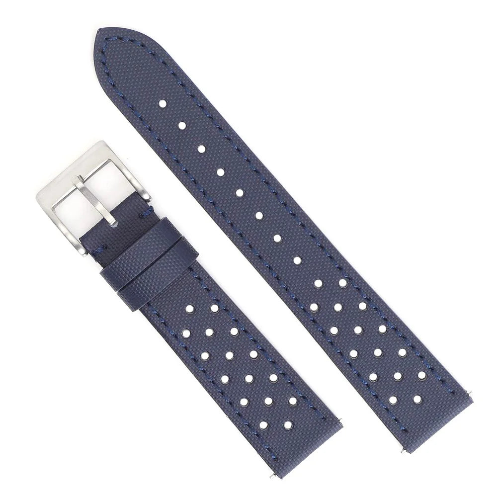 18mm 19mm 20mm 22mm Premium Sailcloth Watch Strap Rally Racing Watch Strap Quick Release Perforated Breathable Watchband for Men