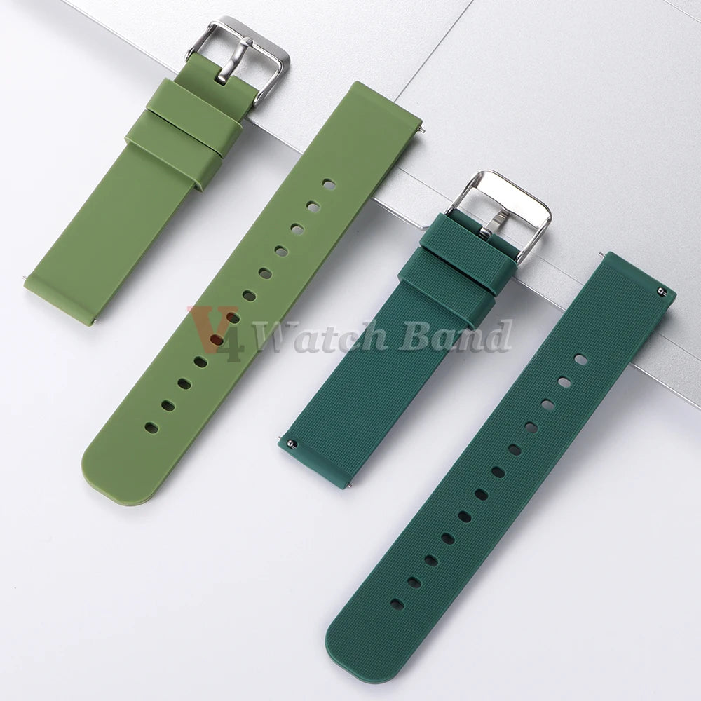 Silicone Watch Band Rubber Wrist Straps 18mm 20mm 22mm 24mm Watch Strap for Galaxy Replace Bands for Oris for Seiko for Citizen