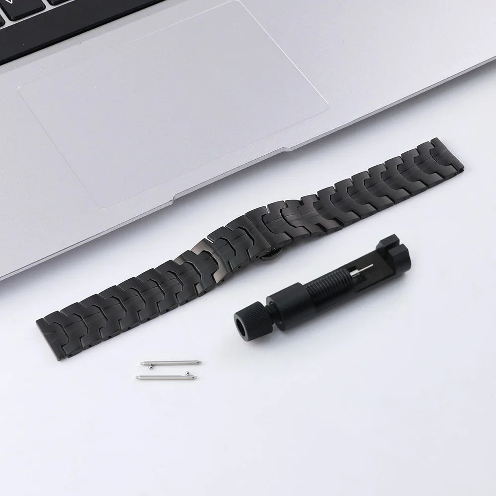 Metal Strap For Samsung Galaxy Watch 7 6 5 4 40 44mm 5pro 45mm Band Stainless Steel Business Metal For Omega MoonSwatch Correa