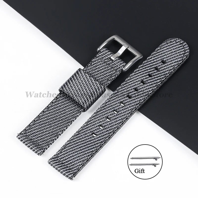 20mm 22mm Nylon Watch Strap Thicken Watchband Fabric for Military Wristband for Tudor for Seiko Canvas Replacement Watch Straps