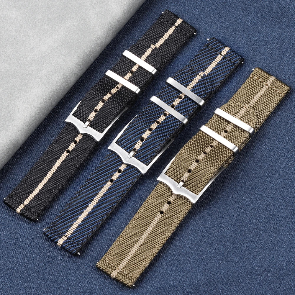 Nylon Military Strap for Tudor Men Women Woven Canvas Fabric Watch Band for Omega for Swatch 20mm 22mm Quick Release Bracelet